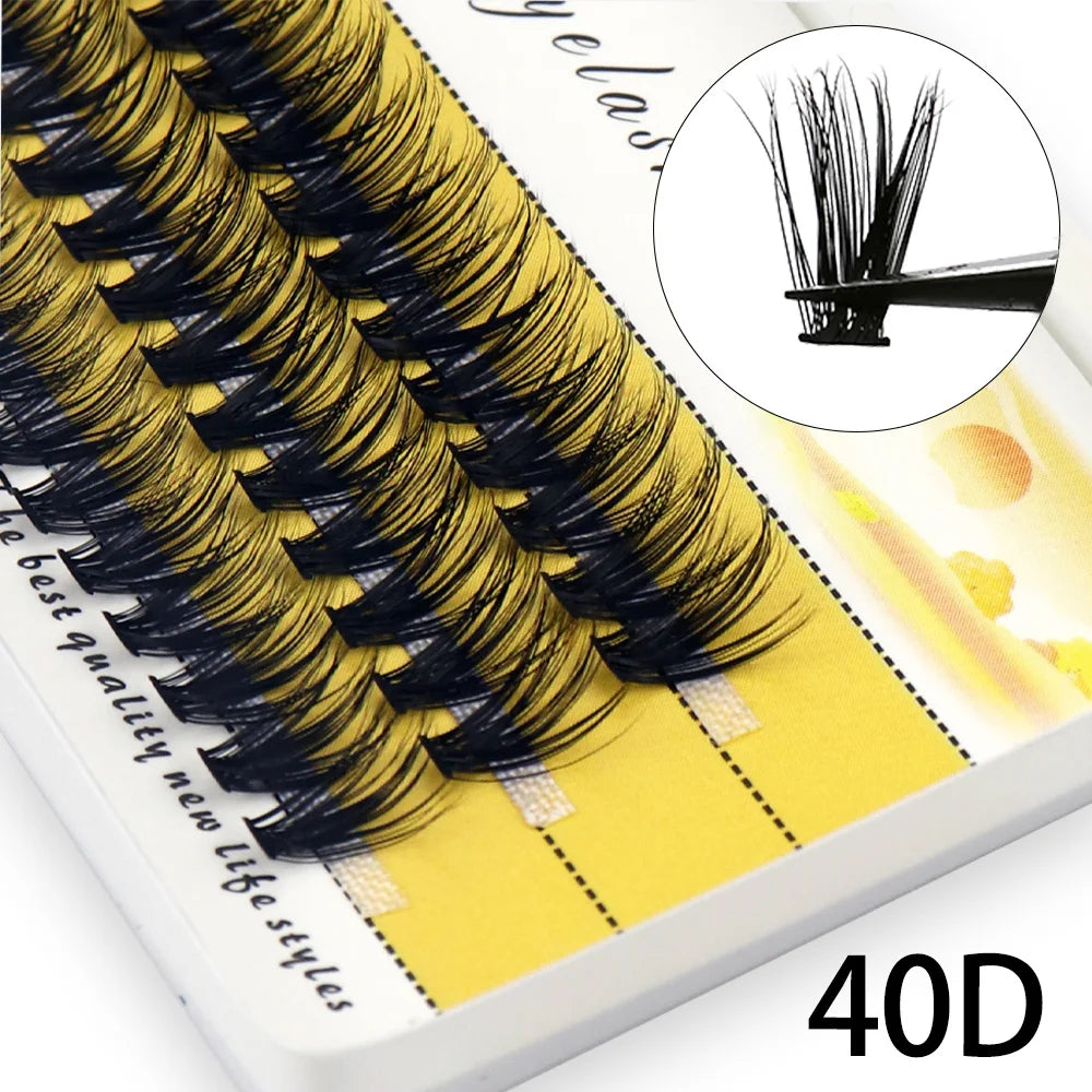 Extensions de cils en vison 20D/30D, 1 boîte/60 bouquets, extensions de cils naturels 3D russes, grappes de cils individuels, outils de maquillage, cils, cilia