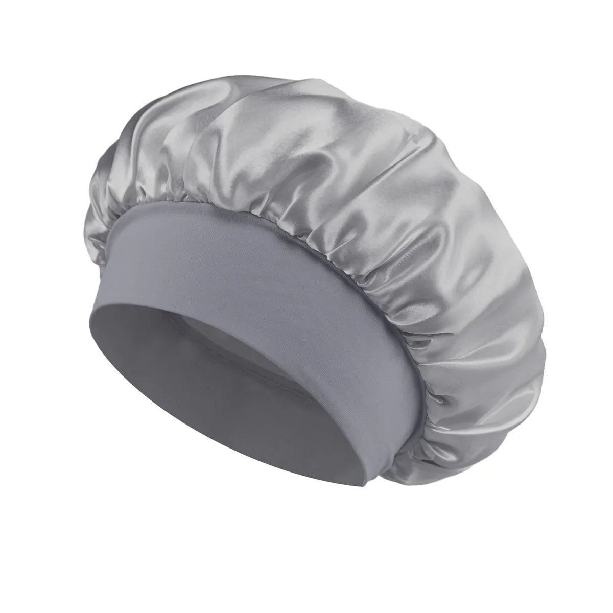 Bonnet en Satin pour femmes, pour dormir, soins capillaires, Bonnets en soie, solide, à larges bords, avec bande élastique souple
