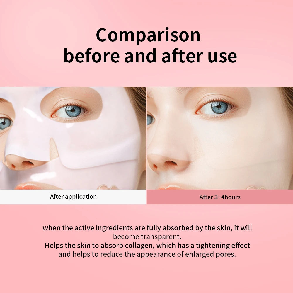 Bio-colagène véritable masque profond supplément collagène hydratant nuit masque hydrogel amélioration de l'élasticité minimisant les pores raffermissant