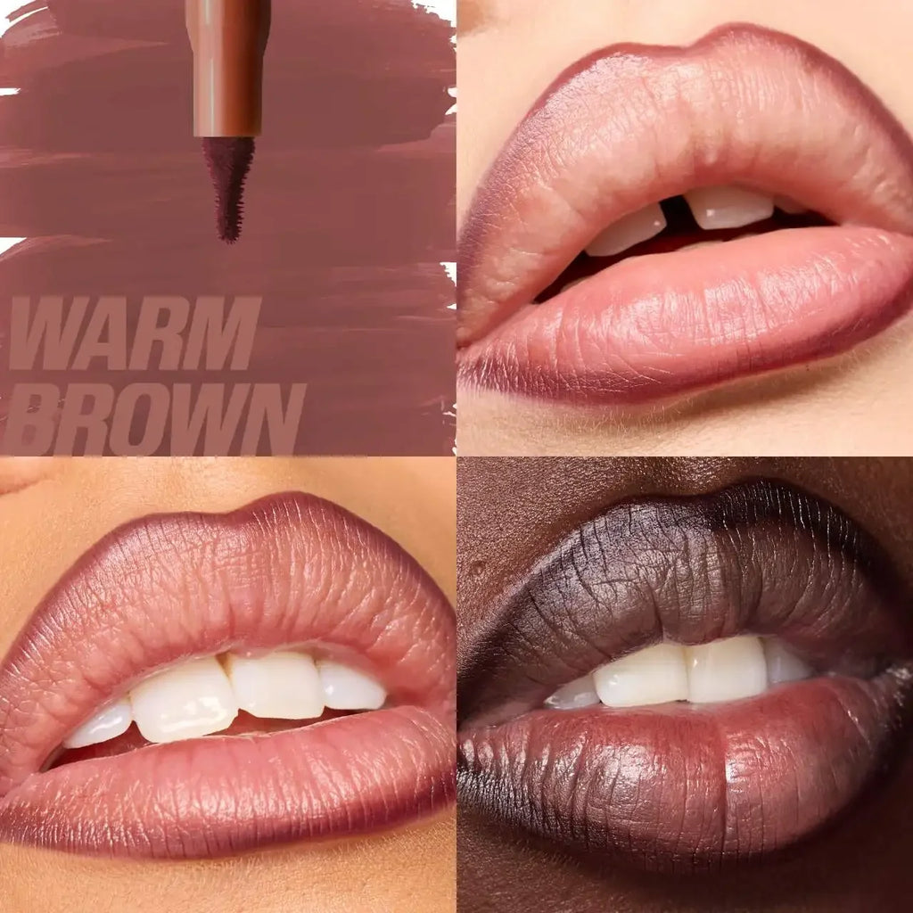 Crayon à lèvres HudaBeauty velours marron, couleur chair, mat, imperméable, tasse antiadhésive, rouge cerise, stylo de Contour des lèvres, maquillage pour femmes