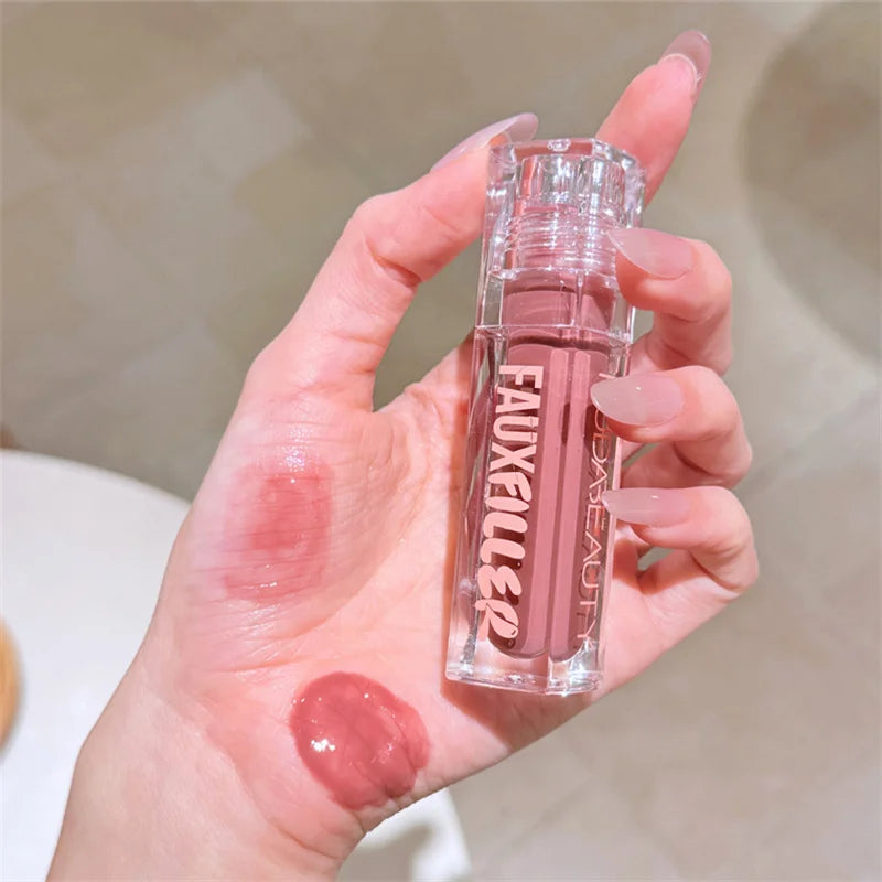 Huda Beauty remplissage brillant Non collant brillant à lèvres hydratant cristal clair huile pour les lèvres repulpant hydratant teinté rouge à lèvres maquillage