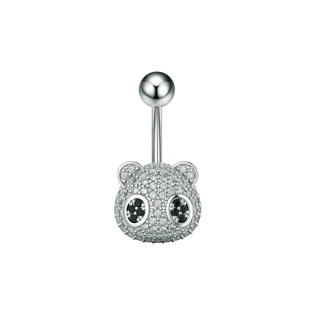 Anneaux de nombril incurvés 14G, cristaux CZ, corps Sexy, chaînes de nombril, fleur, Piercing de ventre, Umbigo, bijoux en acier inoxydable
