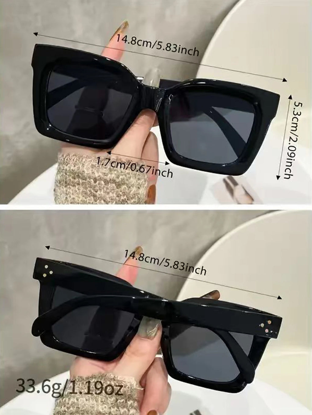 1/2 paires de lunettes de mode rétro de haute qualité à monture carrée, adaptées aux hommes et aux femmes, idéales pour la conduite et le port quotidien