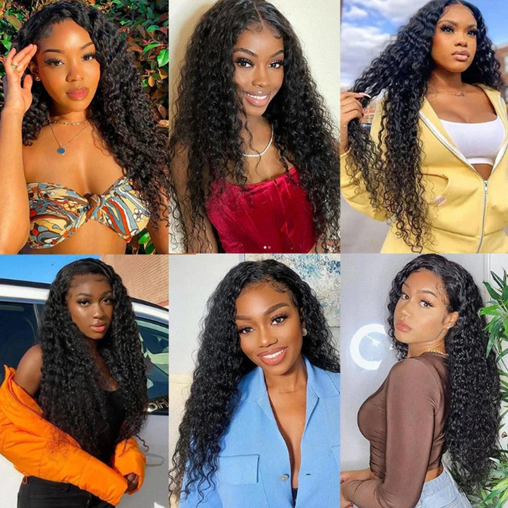 Perruque Deep Wave Premium Glueless 180 % de Densité – 100 % Cheveux Humains Remy, Lace Closure 6x4 ou 5x5, Prête à Porter, Volume Naturel et Finition Invisible