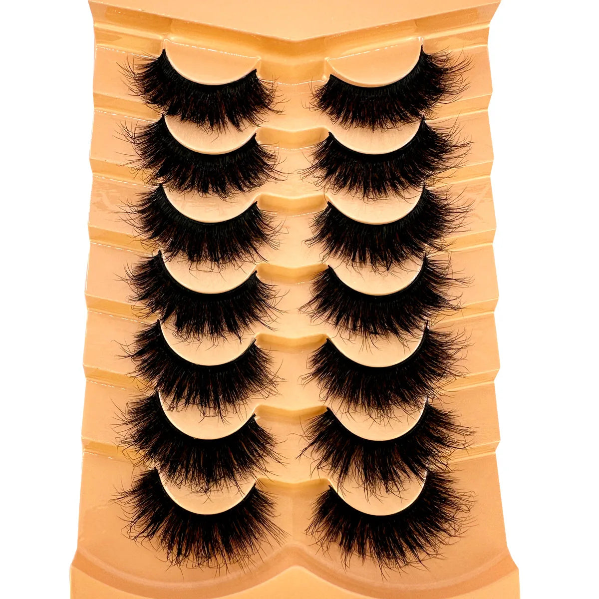 Nouveau lot de 7 paires de faux cils épais effet vison 3D.
Faux cils courts et spectaculaires au rendu réaliste, parfaits pour un regard intense et glamour.