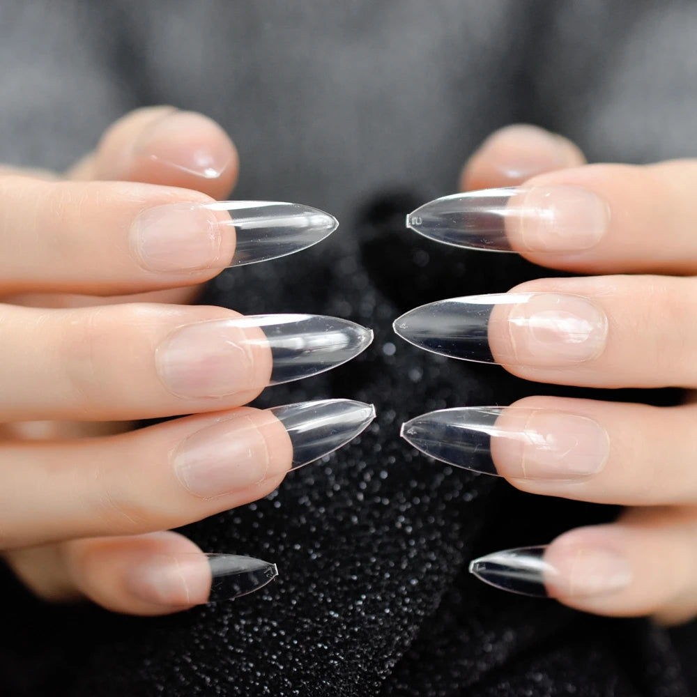 Faux ongles néon extrêmement longs, Orange vif, à pression, Style carnaval, décoration, conseils de manucure, pour Salon de manucure, 24