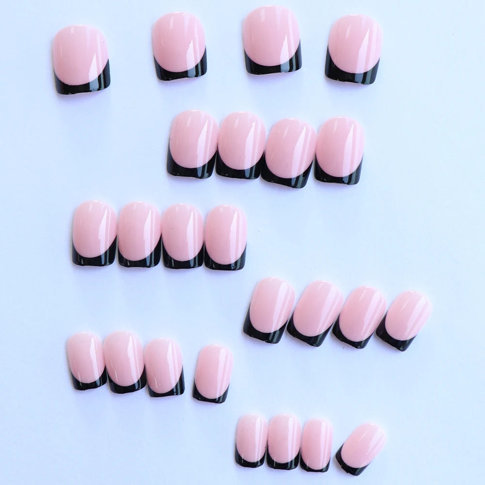 Faux ongles moyens avec pendentif à nœud 3d, 96 pièces, ongles acryliques en forme de cœur, strass, ongles pour femmes entièrement coupés