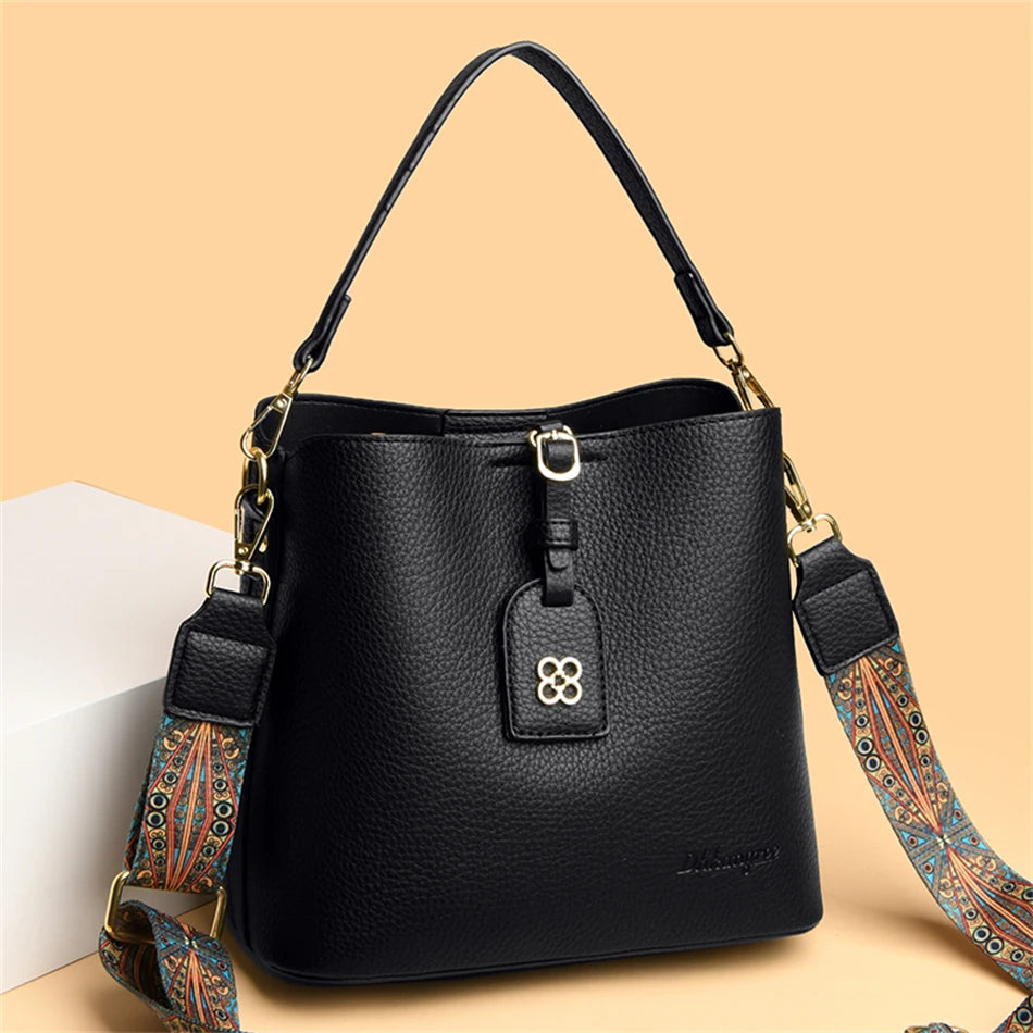 Sac à Main de Luxe en Cuir Multifonctionnel pour Femme, Sacoche à 3 Couches, de Bonne Qualité, de Styliste