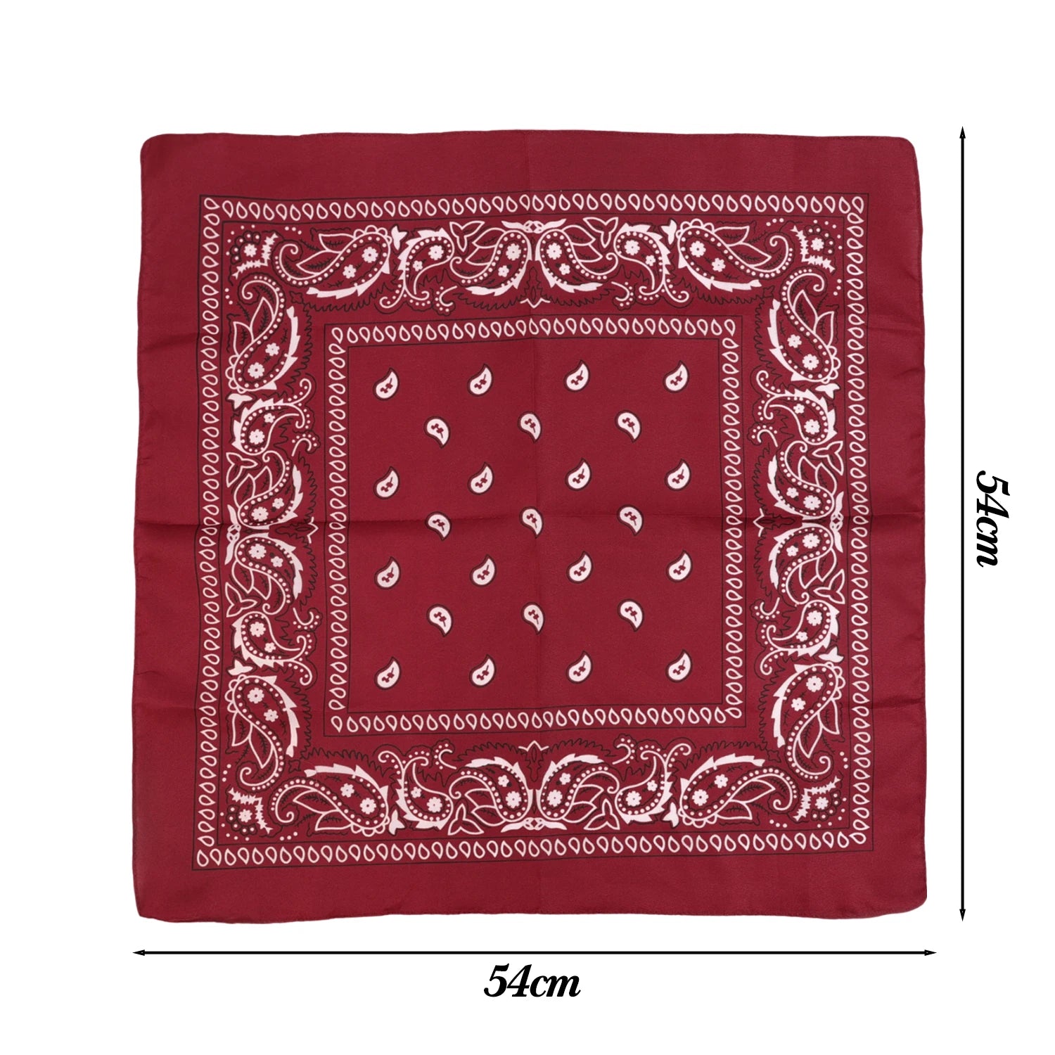 2025 mode femmes rouge Bandana écharpe filles enfants Punk carré Bandanas chapeaux bohème foulard bandeaux cheveux accessoires