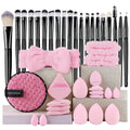 Ensemble de pinceaux de maquillage 20 pièces Kit de pinceaux doux et moelleux pour les yeux Ombre à paupières Fond de teint Poudre Enlumineur Mélange Outil de beauté Débutants