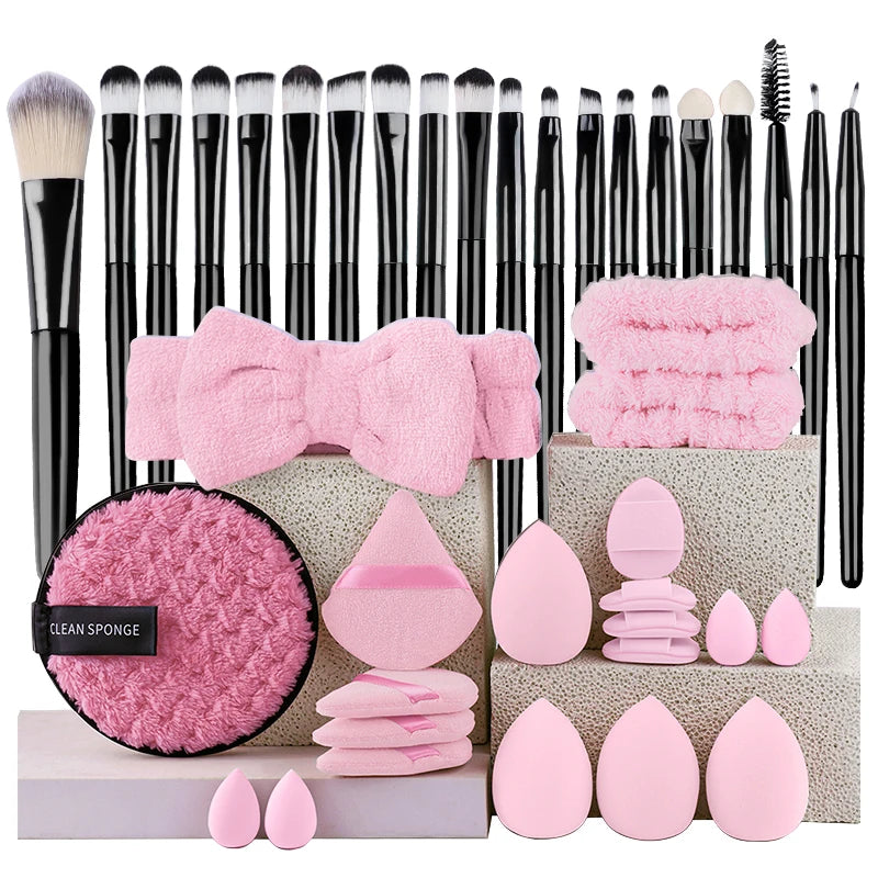 Ensemble de pinceaux de maquillage 20 pièces Kit de pinceaux doux et moelleux pour les yeux Ombre à paupières Fond de teint Poudre Enlumineur Mélange Outil de beauté Débutants