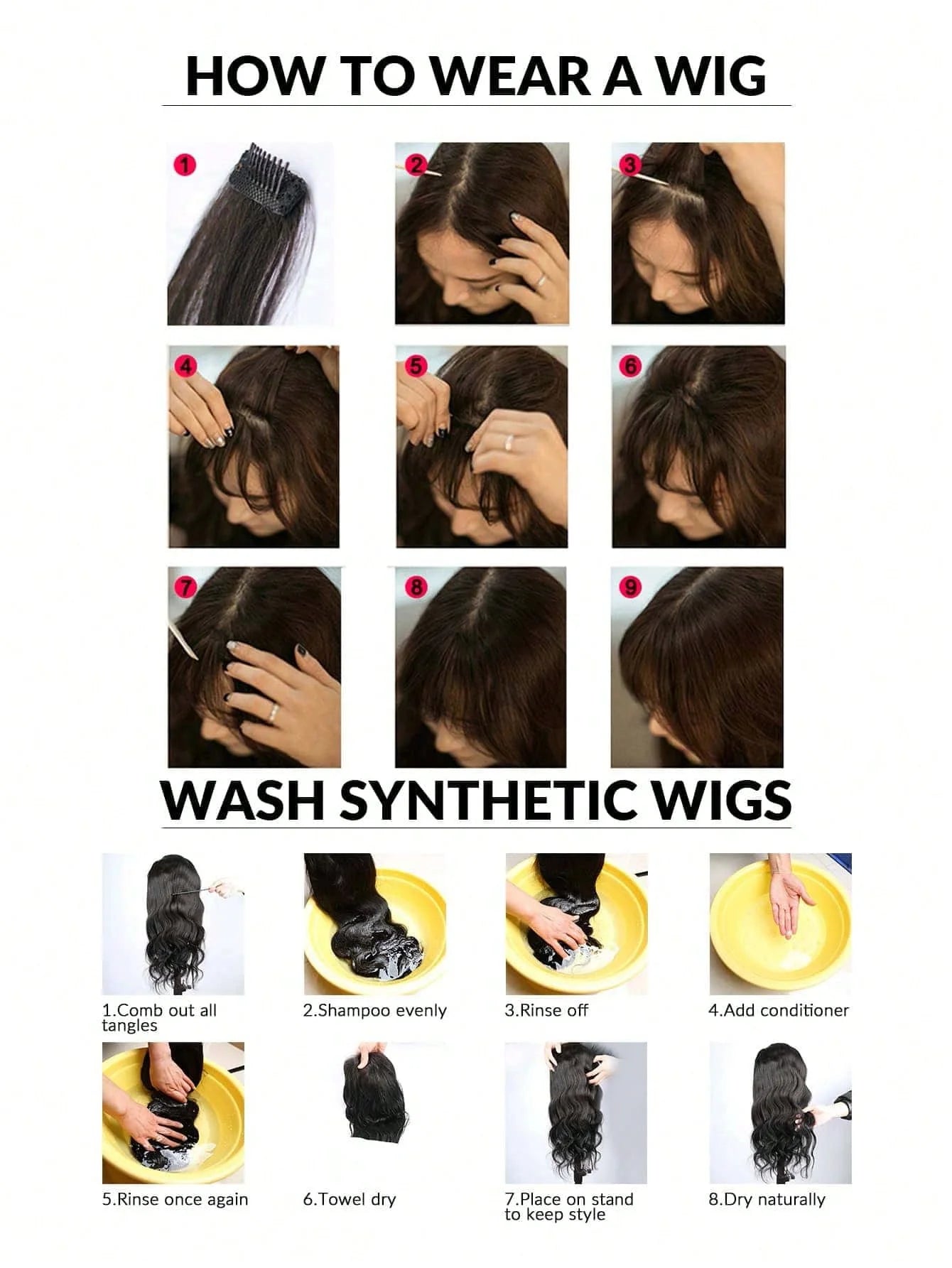 Synthèse perruque partie centrale frange Extensions de cheveux pince devant naturel sans couture français Oblique frange huit caractères frange
