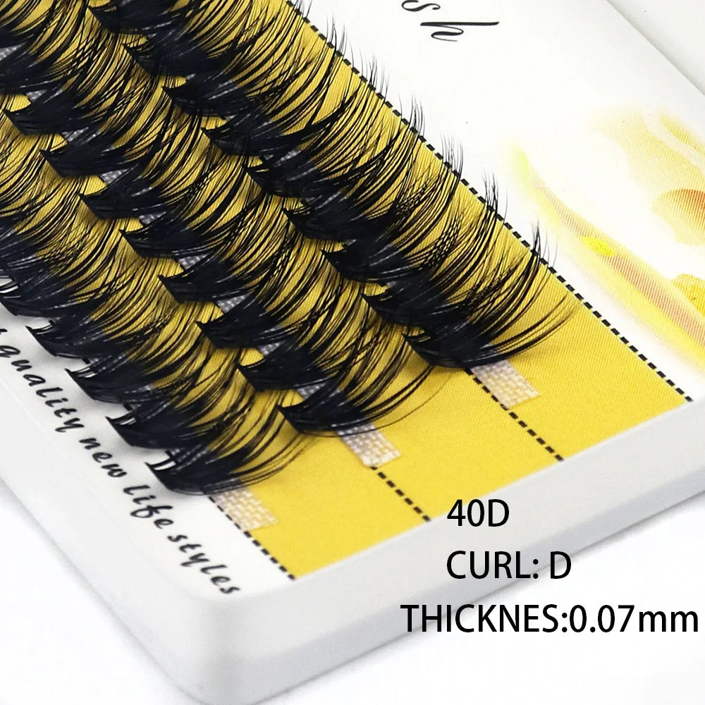 Extensions de cils en vison 20D/30D, 1 boîte/60 bouquets, extensions de cils naturels 3D russes, grappes de cils individuels, outils de maquillage, cils, cilia