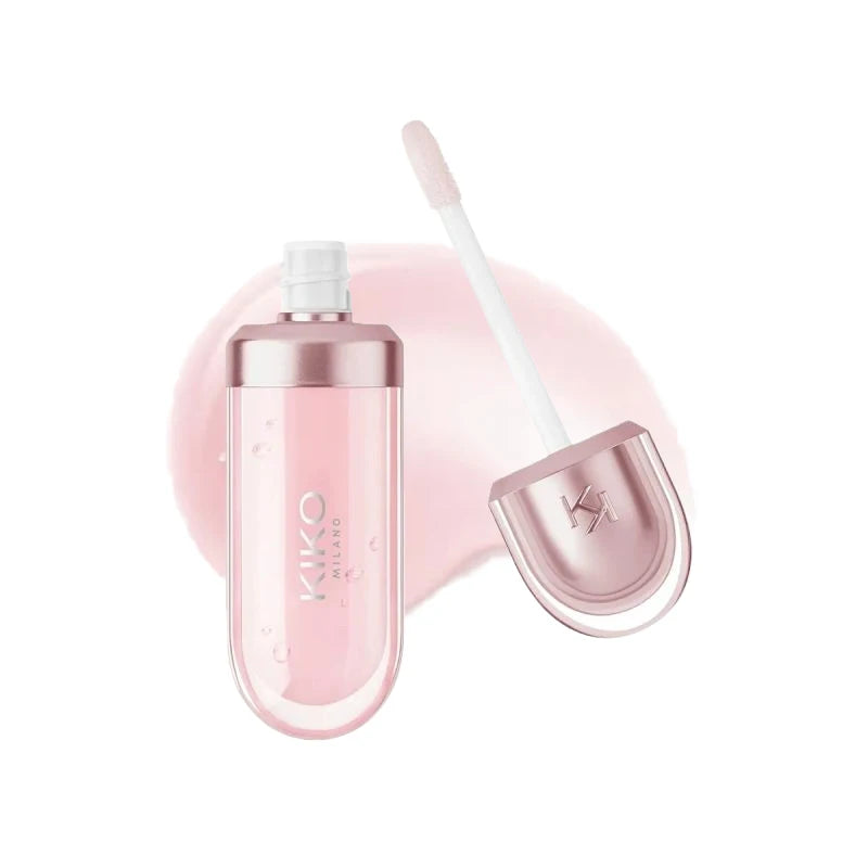 Kiko Original Gloss à lèvres effet miroir 3D, waterproof, longue tenue et anti-transfert, couleur douce couleur pâte de haricot, rouge brillant fin et charmant