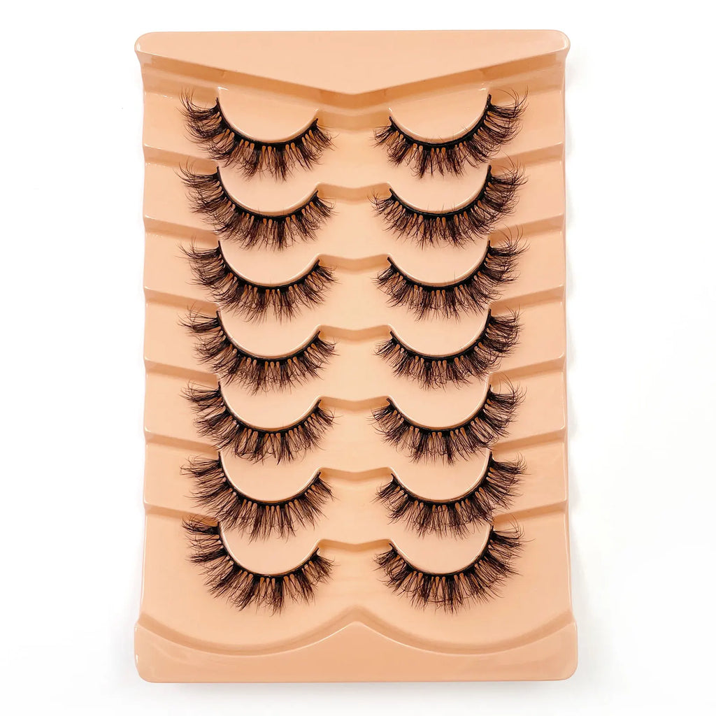 Nouveau 7 paires de faux cils épais, simulation 3D en fourrure de vison, faux cils dramatiques, vente en gros, fabrication de faux cils pleine ligne