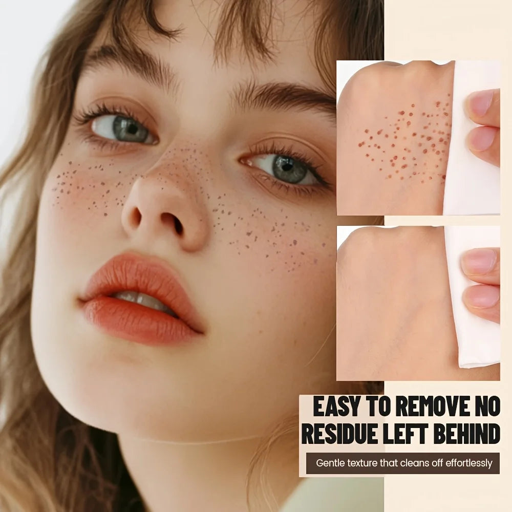 Stylo de maquillage tampon de taches de rousseur imperméable, taches de rousseur à points d'aspect naturel, longue durée, résistant à la sueur, adapté aux débutants