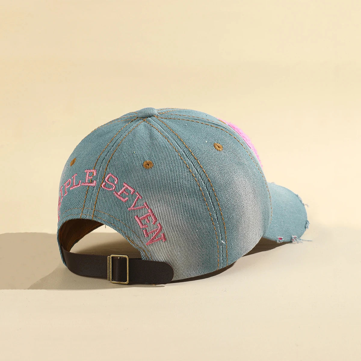Chapeau de Baseball de Cowboy perforé avec lettres brodées colorées, pare-soleil décontracté, adapté à un usage quotidien, printemps et automne