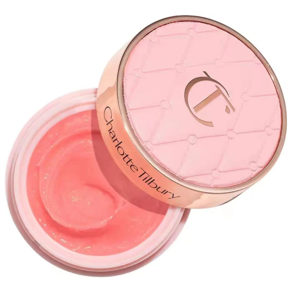 Charlotte Tilbury CT Masque réparateur hydratant pour les lèvres, baume éclaircissant et exfoliant pour les lèvres, rouge à lèvres solide effet gelée, gloss à lèvres