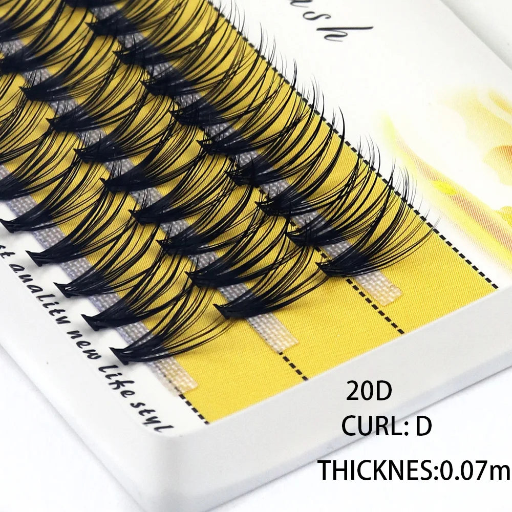 Extensions de cils en vison 20D/30D, 1 boîte/60 bouquets, extensions de cils naturels 3D russes, grappes de cils individuels, outils de maquillage, cils, cilia
