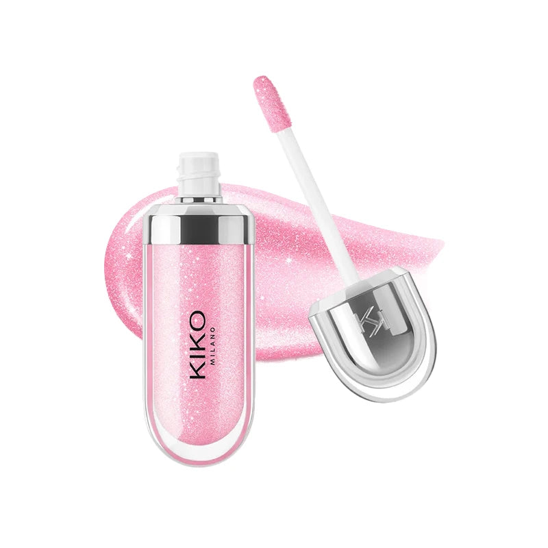 Kiko Original Gloss à lèvres effet miroir 3D, waterproof, longue tenue et anti-transfert, couleur douce couleur pâte de haricot, rouge brillant fin et charmant