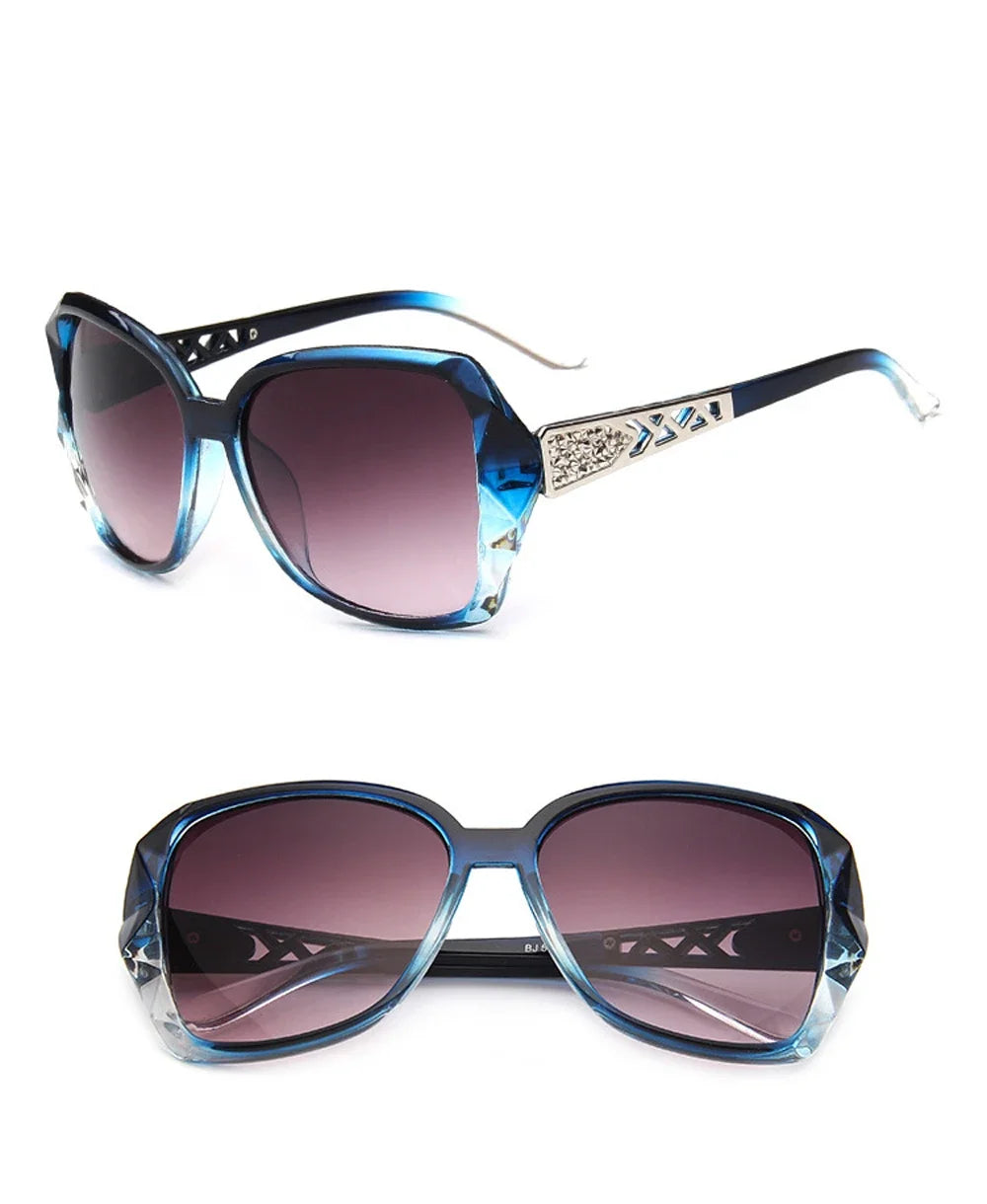 Mode grandes lunettes de soleil violettes femmes marque de luxe lunettes de soleil carrées femme miroir nuances dames