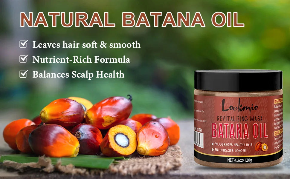 LOCKMIO 120g huile de Batana pour nourrir en profondeur racines revitalisant de Batana naturel améliorer les frisottis cheveux femmes produits de soins capillaires pour les femmes