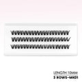 Kit de bouquets de faux cils – Extensions de cils individuelles en bouquets, effet volumineux et léger, plateau de tailles mixtes, avec colle et fixateur pour cils (Lash Bond & Seal) ainsi qu’une pince applicatrice incluse.
