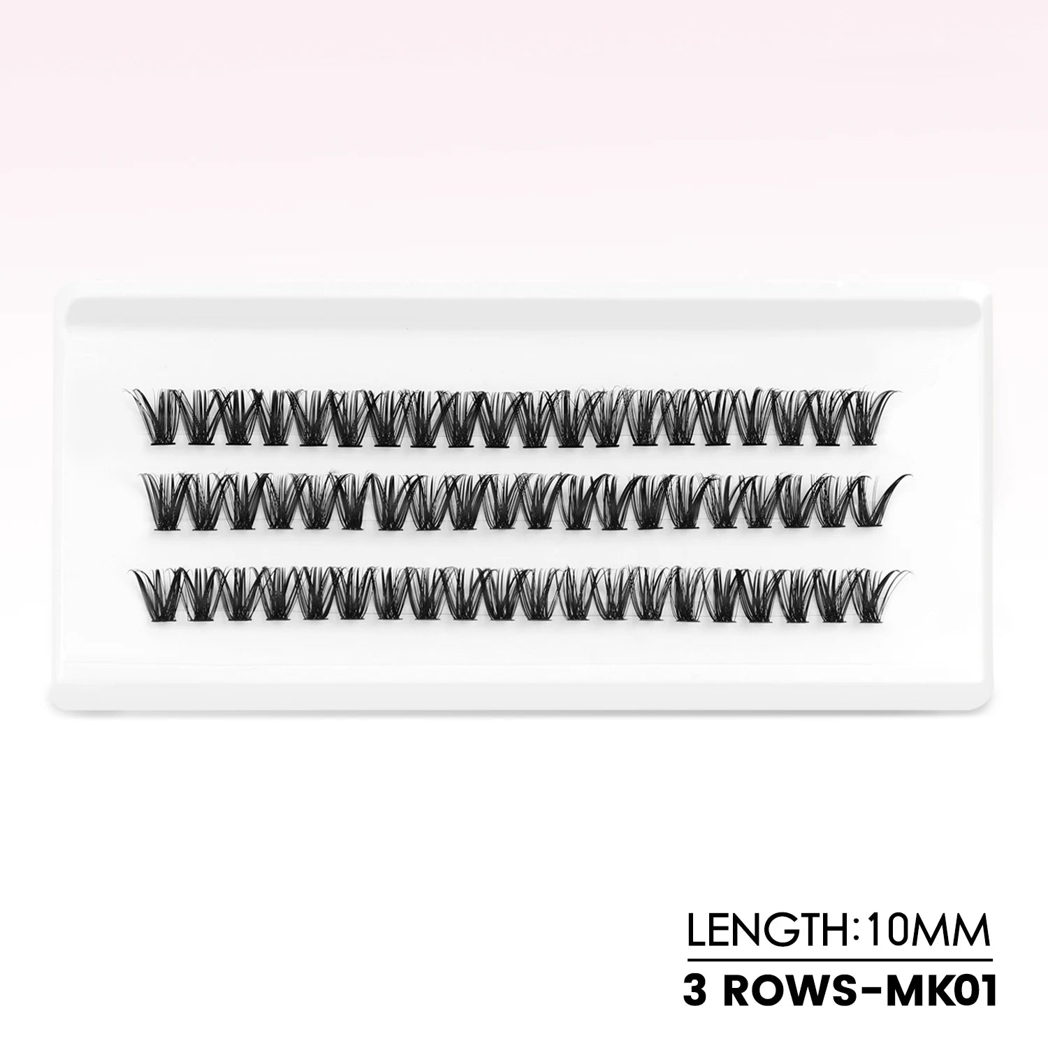 Kit de bouquets de faux cils – Extensions de cils individuelles en bouquets, effet volumineux et léger, plateau de tailles mixtes, avec colle et fixateur pour cils (Lash Bond & Seal) ainsi qu’une pince applicatrice incluse.