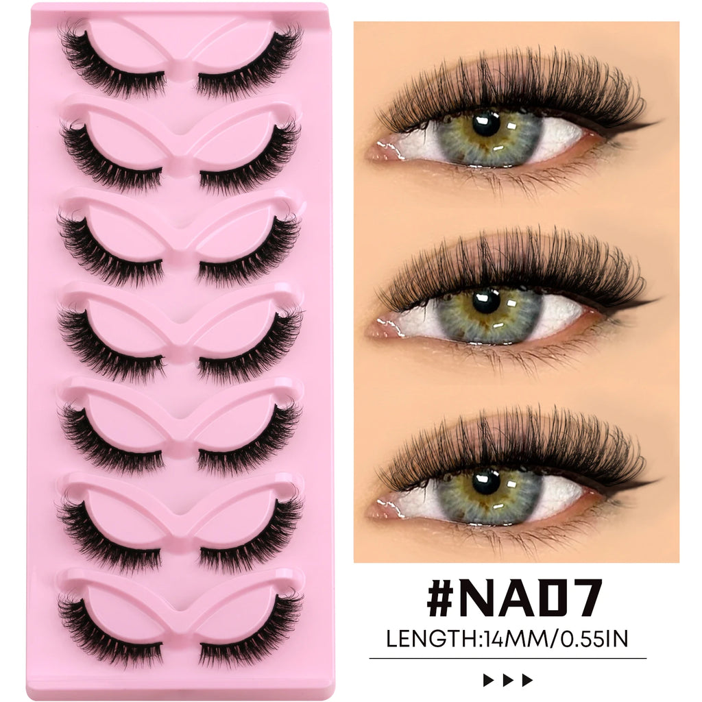 Veltrinay cils oeil de chat Faux cils naturels extrémité ailée oeil cils allongés Faux cils de vison Faux cils maquillage