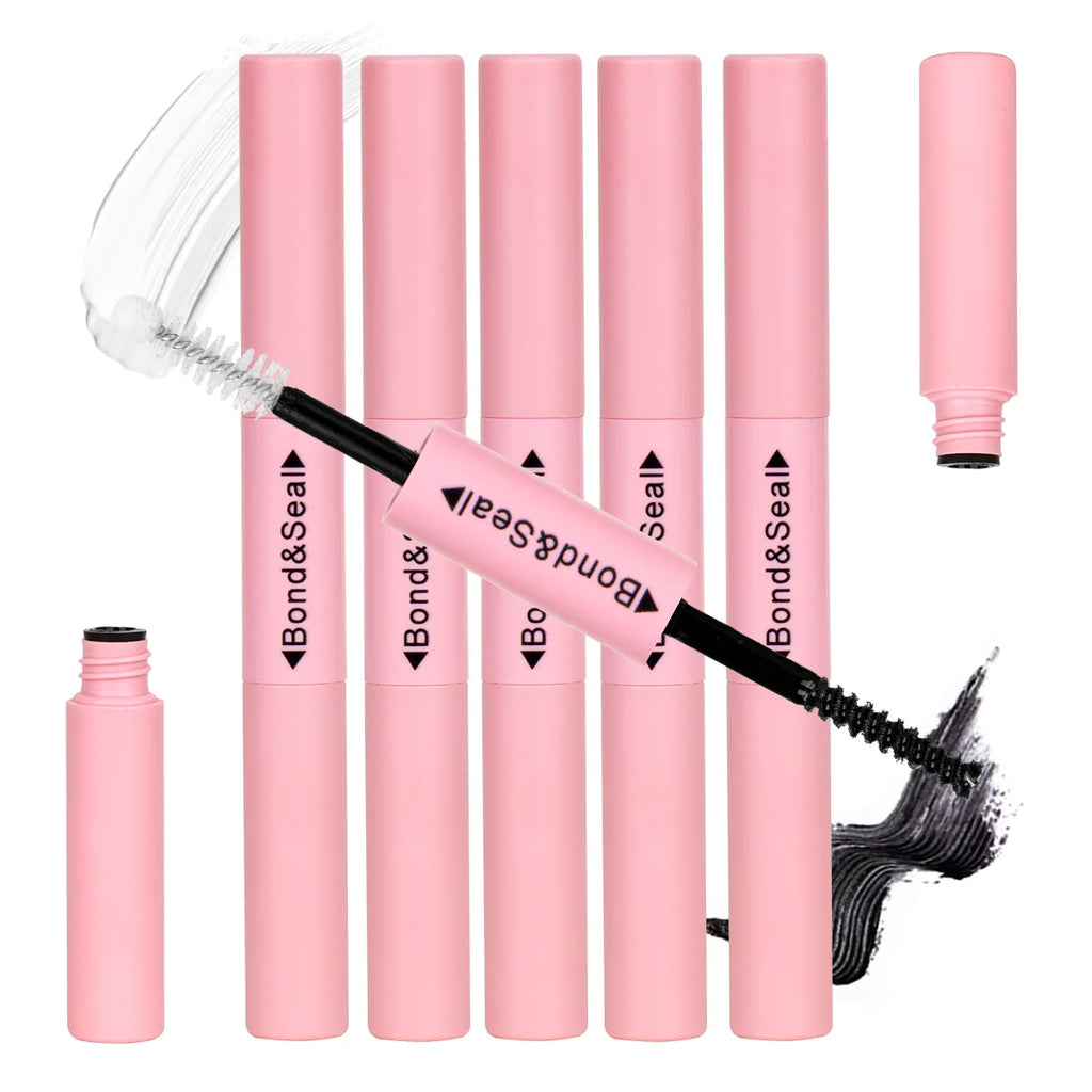 Colle et fixateur 2-en-1 pour faux cils, formule ultra-résistante, waterproof, tenue jusqu’à 72 heures, idéale pour les faux cils en grappes.
