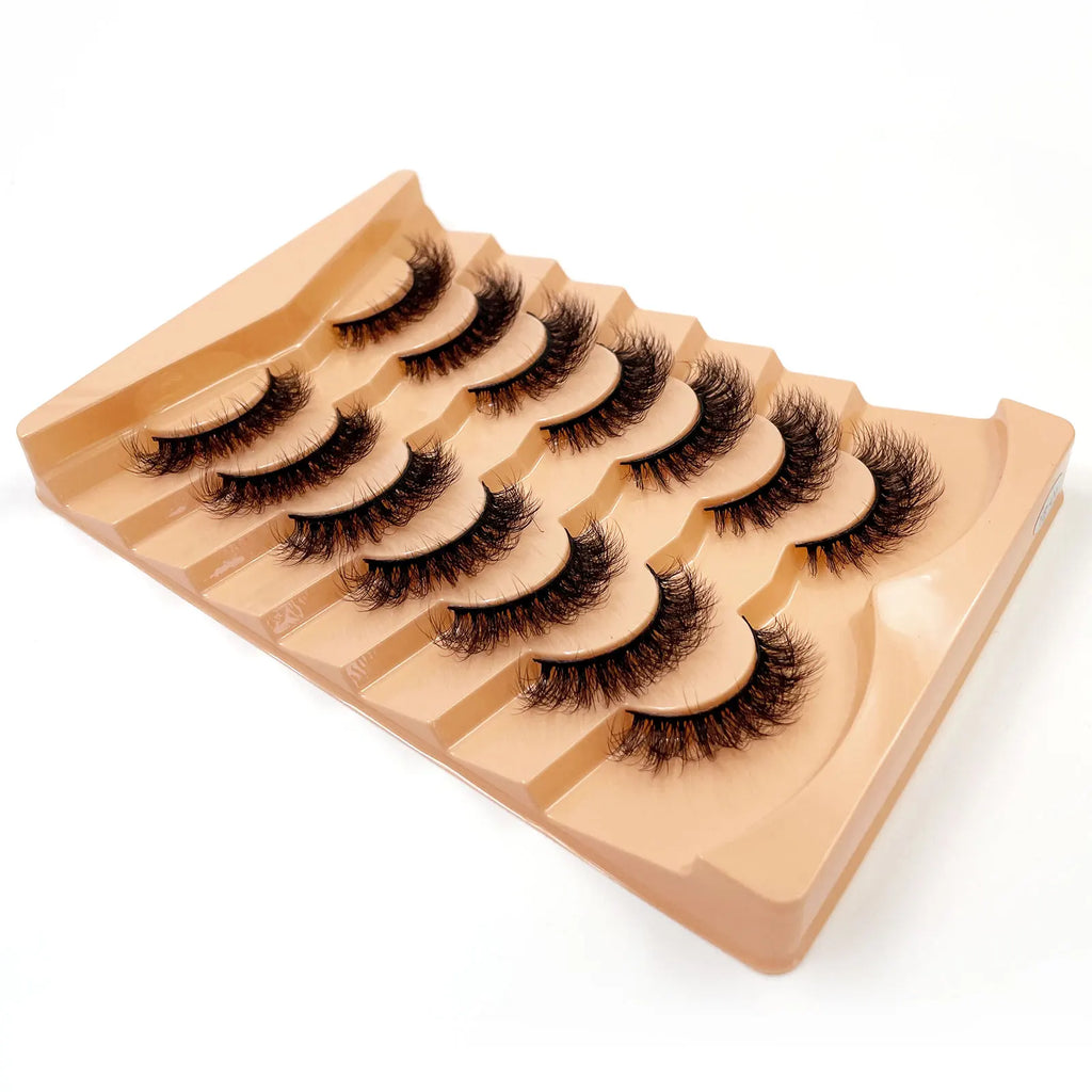 Nouveau 7 paires de faux cils épais, simulation 3D en fourrure de vison, faux cils dramatiques, vente en gros, fabrication de faux cils pleine ligne