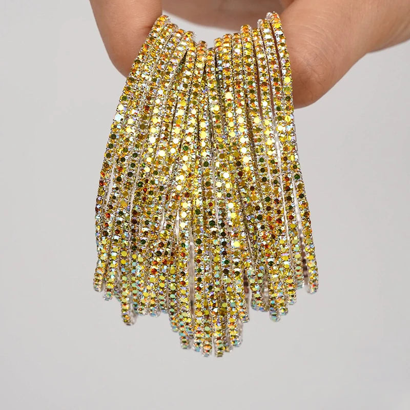 Bracelet élastique en strass et cristal pour femmes, 5 pièces, extensible, empilable, classique, bijoux quotidiens pour femmes