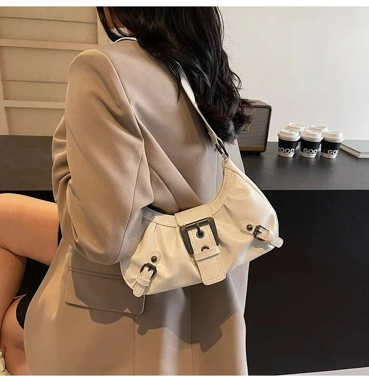 Y2K – sac à bandoulière Hobo plissé rétro pour femmes, pochette sous les bras de Style Maillard, pour voyage, travail, Shopping, offre spéciale