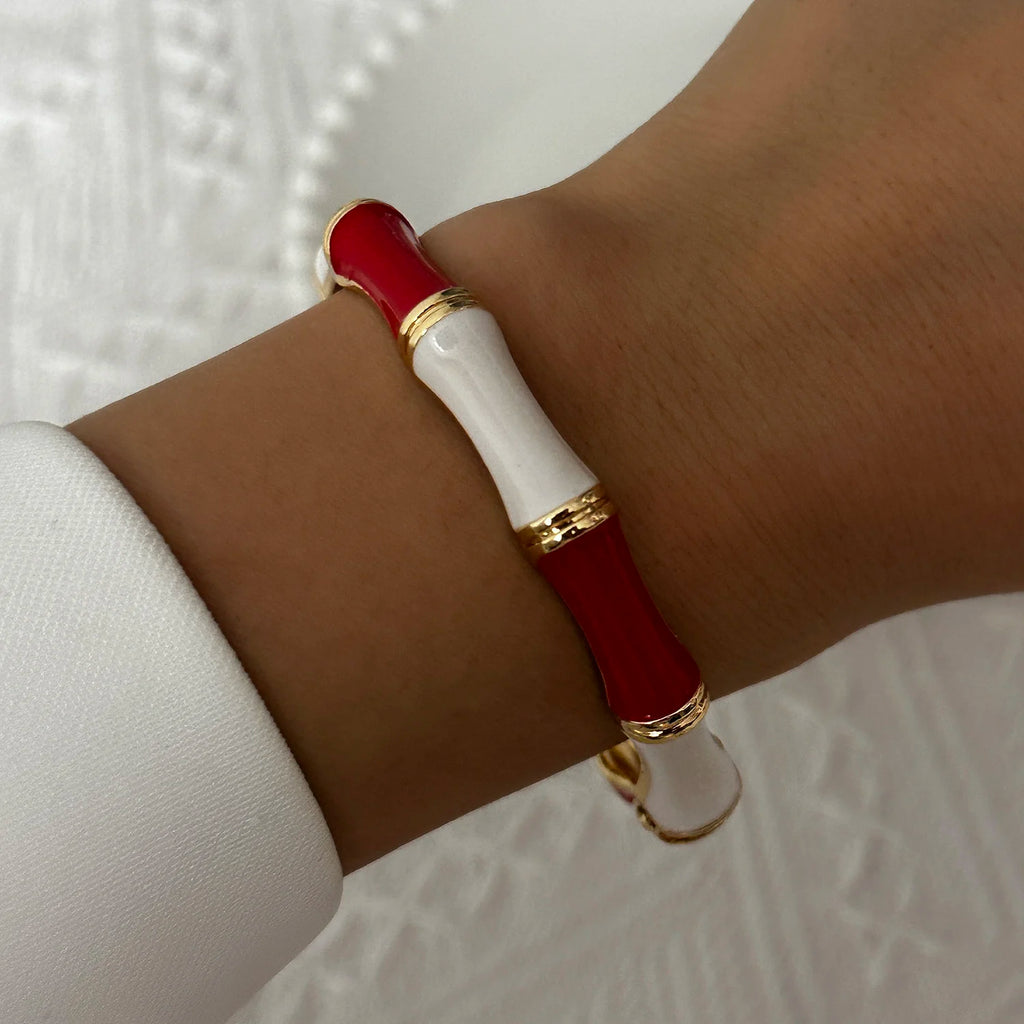Bracelet élégant en émail goutte d'eau à texture florale pour femme, plaqué or rétro, avec zircon floral et motif œil porte-bonheur, bijou de fête