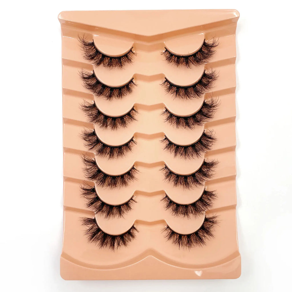 Nouveau 7 paires de faux cils épais, simulation 3D en fourrure de vison, faux cils dramatiques, vente en gros, fabrication de faux cils pleine ligne
