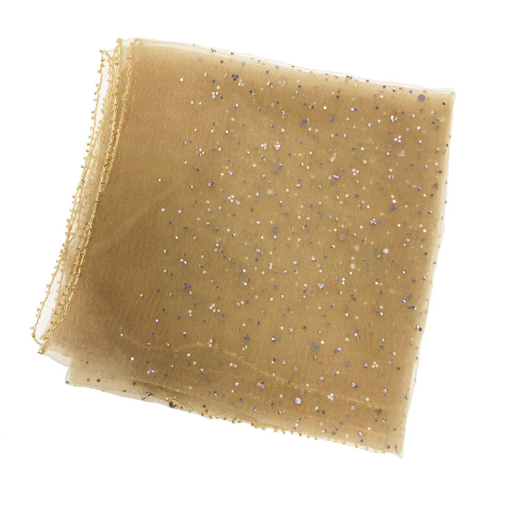 Bandana à paillettes colorées à la mode, écharpe de tête Ultra-fine et respirante, Protection solaire d'été, 80cm x 80cm