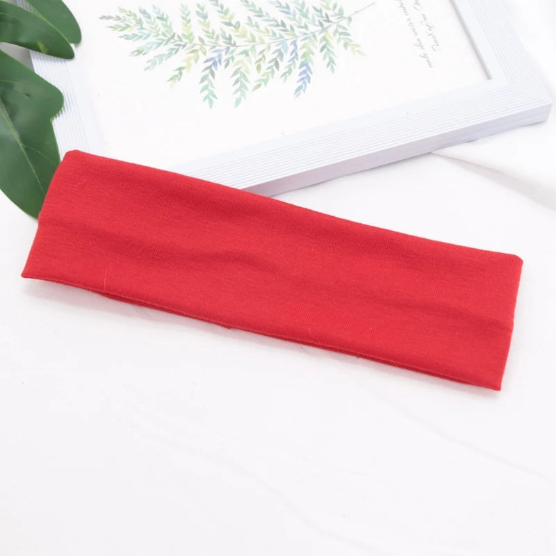 Bandeau élastique en coton, bandeaux à la mode pour femmes et hommes, solide, course à pied, Fitness, Yoga, extensible, maquillage, accessoires pour cheveux