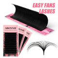 Extensions de cils Abonnie Cashmere Easy Fan Lashes, fans de cils méga volume toutes tailles, fournitures pour la beauté des yeux