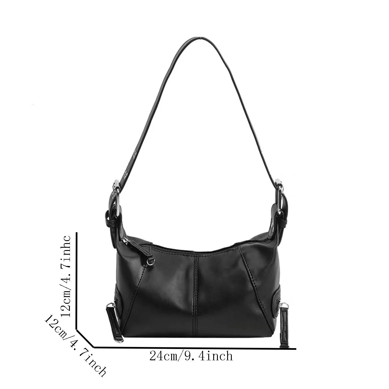 Sac à bandoulière style Y2K pour femme et fille – sac épaule tendance, look streetwear, style moto, design minimaliste