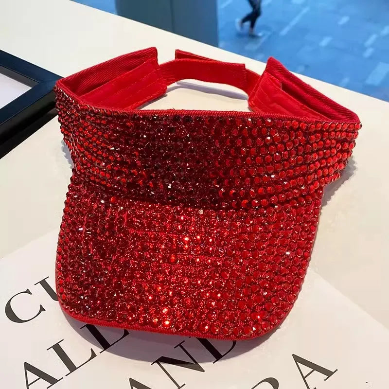 Strass vide casquette décontracté femmes pare-soleil été printemps Streetwear mode Bling Bling diamant intégré casquette de Baseball