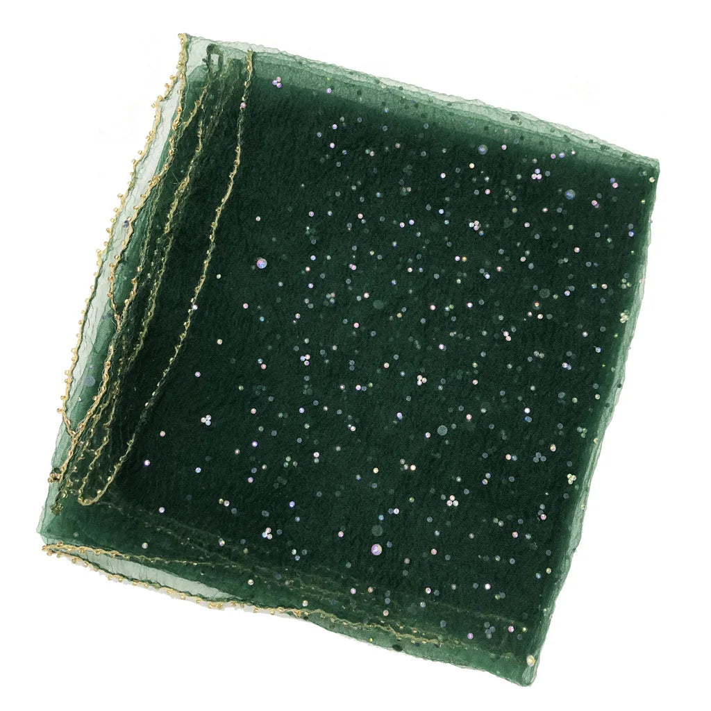 Bandana à paillettes colorées à la mode, écharpe de tête Ultra-fine et respirante, Protection solaire d'été, 80cm x 80cm