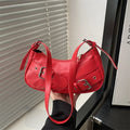 Sac à bandoulière vintage Y2K en cuir PU pour femme, petit sac bandoulière, sac sous le bras tendance pour femme, pochette et sac à main