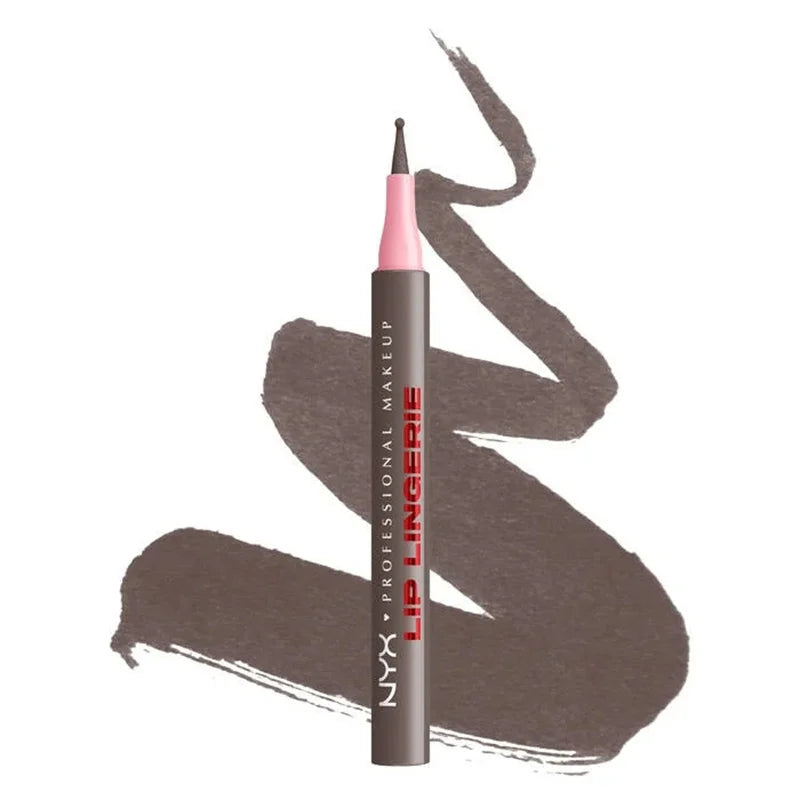 Crayon à lèvres NYX Brand Lip Liner Stain, pointe feutre, pour une application précise, sans débordement, parfaite pour les tons nus, disponible en douze teintes, maquillage pour femme.