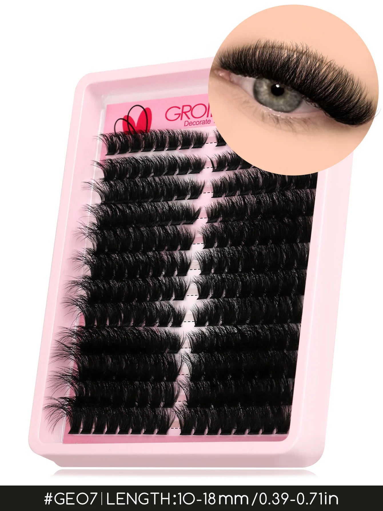 Cils en grappes effet œil de chat

Extensions de cils individuelles légères et aériennes, effet volume et fourni. Cils en grappes duveteux pour un regard intense et élégant. Idéals pour une pose DIY (à faire soi-même) et pour un maquillage des yeux nature
