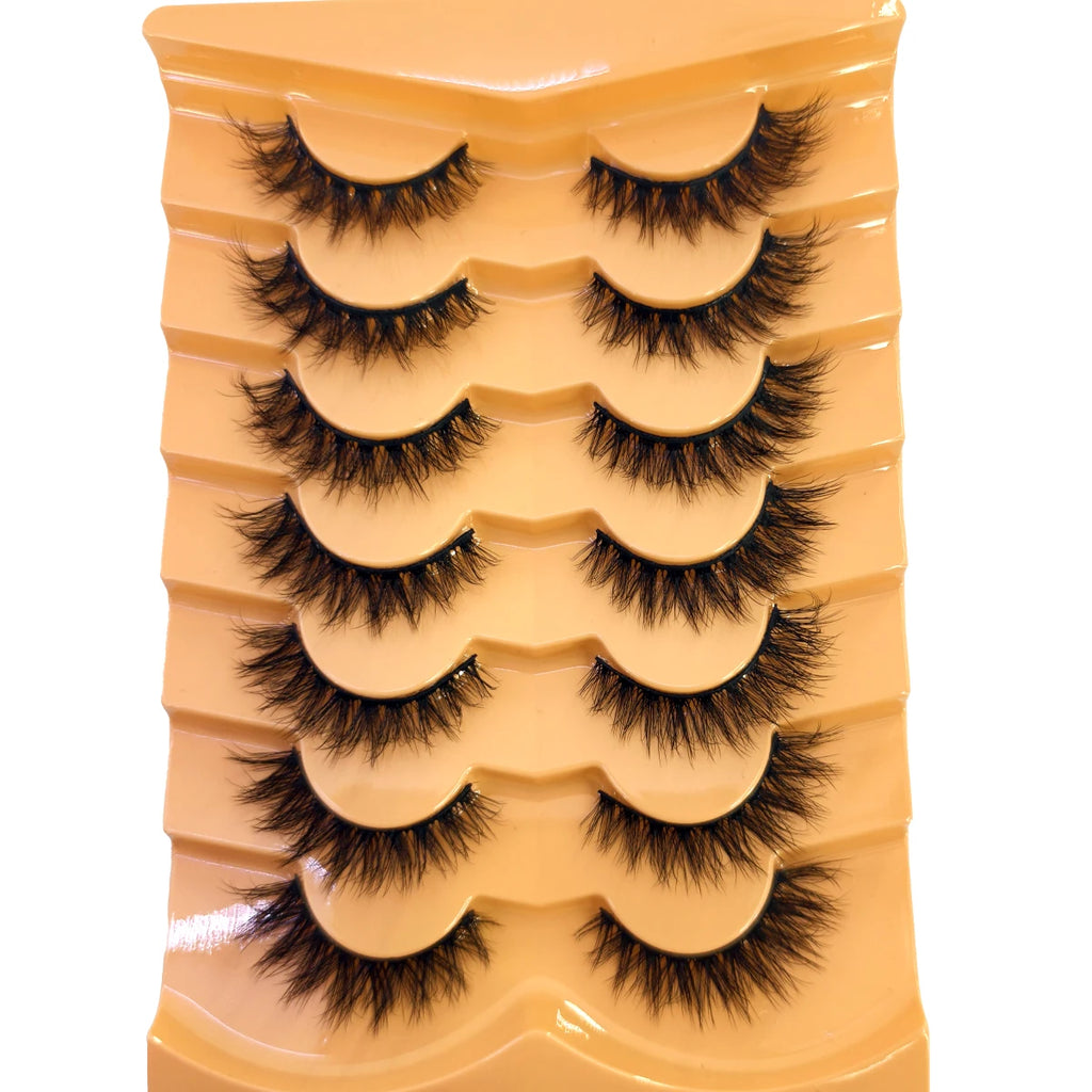 Nouveau 7 paires de faux cils épais, simulation 3D en fourrure de vison, faux cils dramatiques, vente en gros, fabrication de faux cils pleine ligne