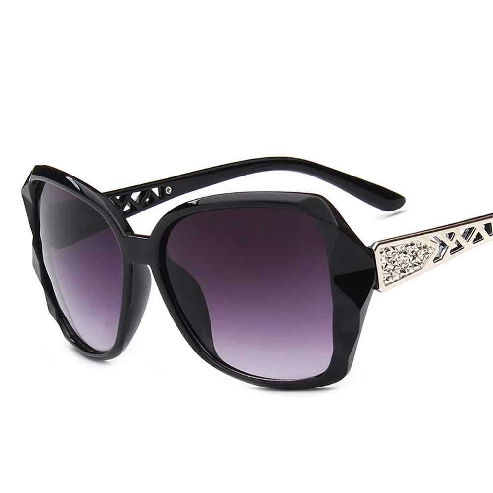 Mode grandes lunettes de soleil violettes femmes marque de luxe lunettes de soleil carrées femme miroir nuances dames