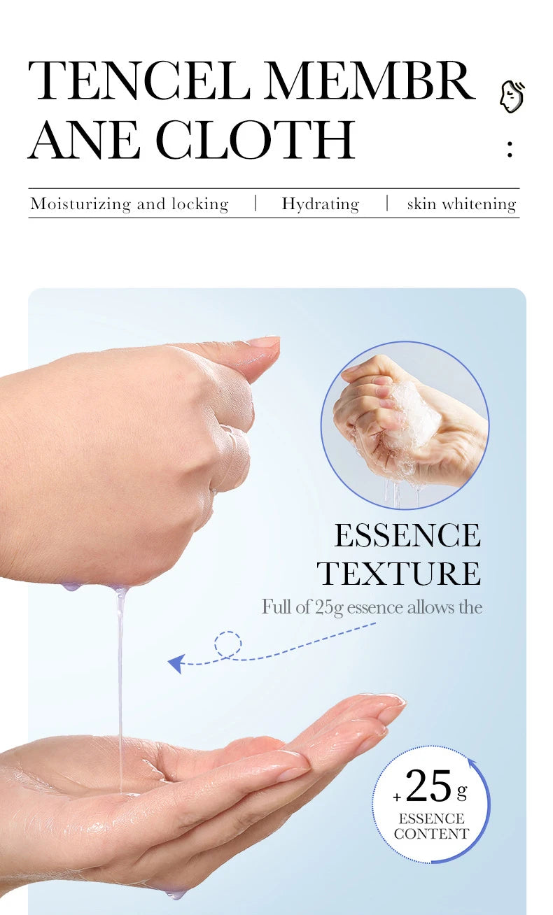 10 pièces SAODER acide hyaluronique masques pour le visage soins de la peau raffermissant hydratant masque Facial produits de soins de la peau du visage