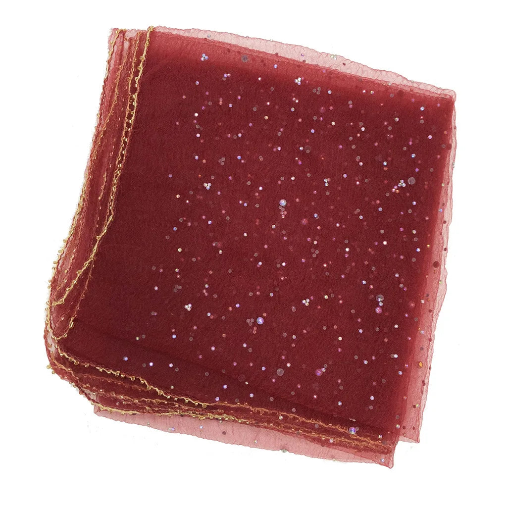 Bandana à paillettes colorées à la mode, écharpe de tête Ultra-fine et respirante, Protection solaire d'été, 80cm x 80cm