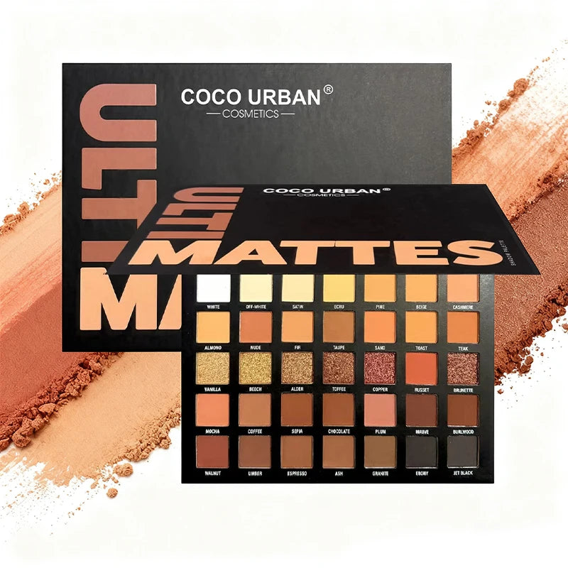 Palette d'ombres à paupières 35 couleurs, plaque de maquillage mate scintillante, poudre de couleur hautement colorée, ombre à paupières Durable, cosmétiques de maquillage