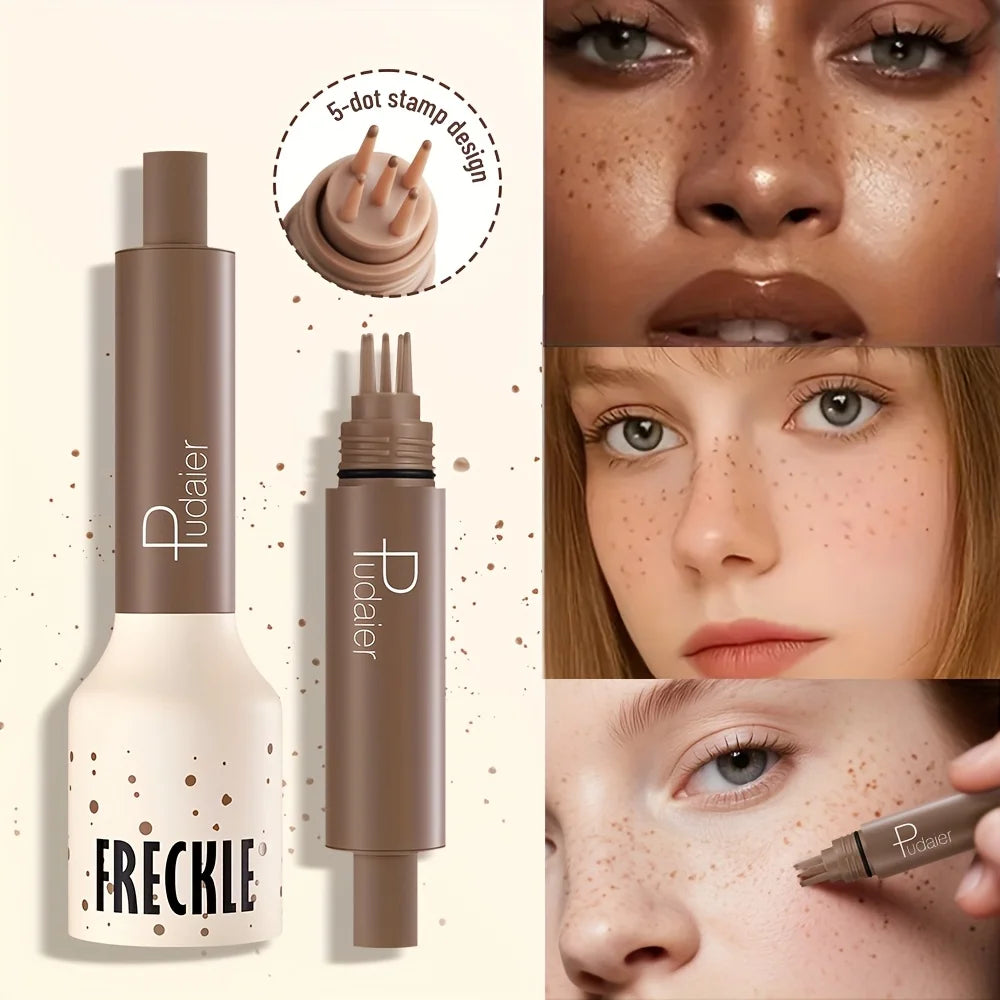 Stylo de maquillage tampon de taches de rousseur imperméable, taches de rousseur à points d'aspect naturel, longue durée, résistant à la sueur, adapté aux débutants